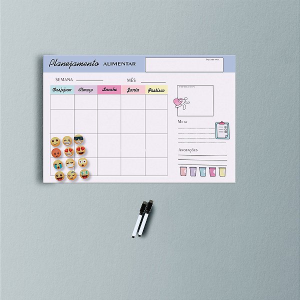 Quadro Planejamento Alimentar - Planner Alimentar