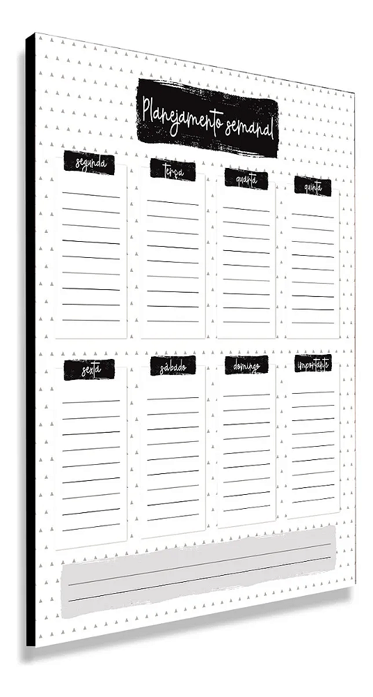Quadro Planejamento Semanal - Planner Lousa Semanal
