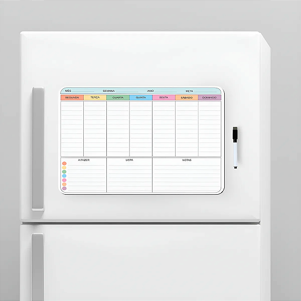 Imã Lousa Planejador - Planner Semanal/Mensal