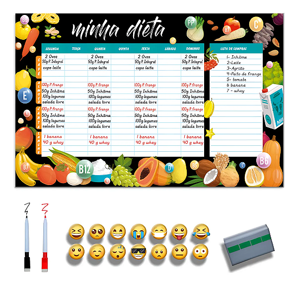 Quadro Planejamento Semanal - Planner Dieta