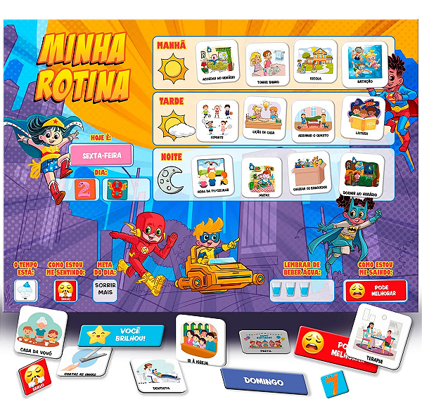 Quadro de Rotina Infantil - Parede