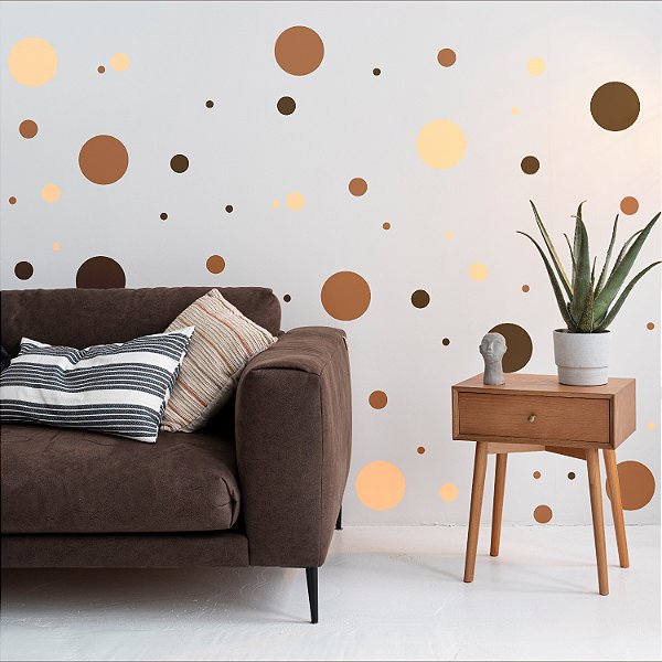 Adesivo De Parede Bolinhas - 200 Und. Cores Variadas.
