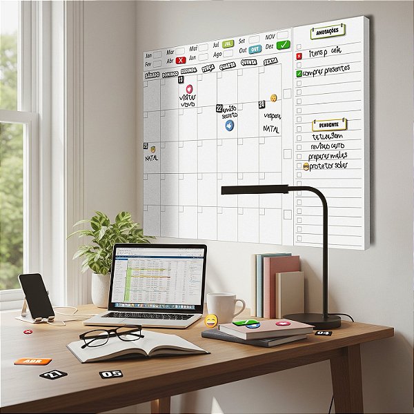 Lousa Planner Quadro Planejamento Interativo Mensal