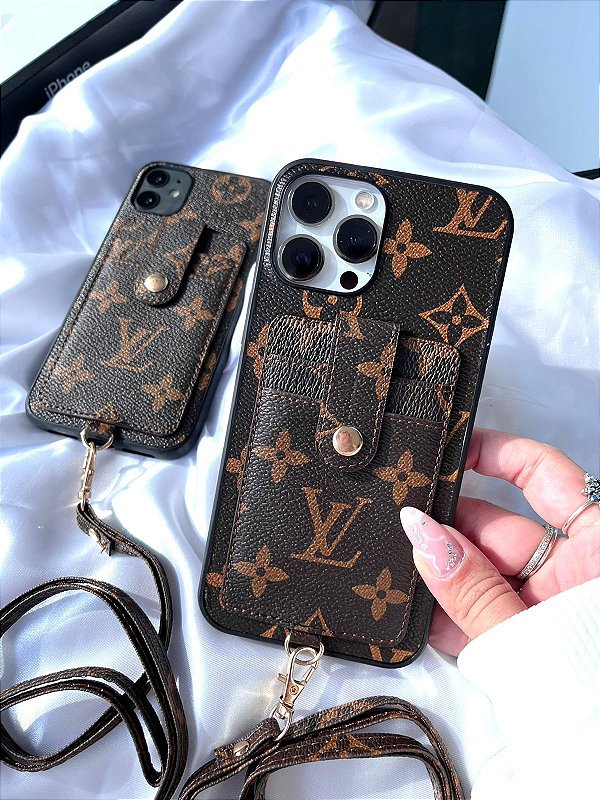 Capinha para IPhone LV Bolsinha com Porta Cartão