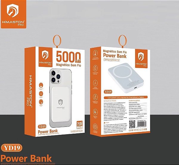 Carregador Portátil 5.000mAh Magnético Indução