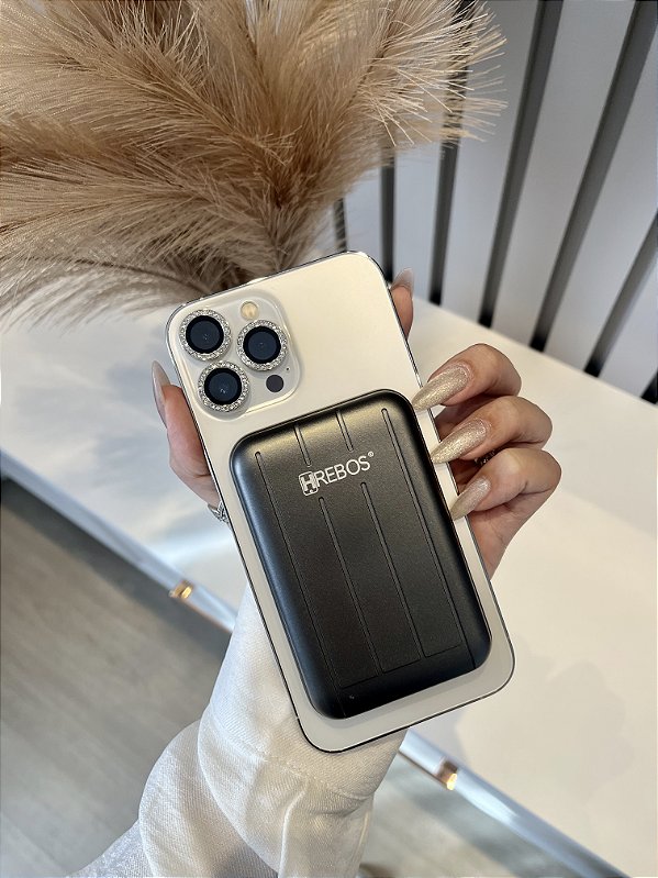 Carregador Portátil de Indução Hrebos 5.000mAh