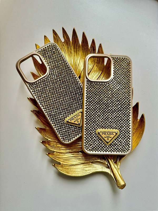 Case Pradaa Gold para iPhone