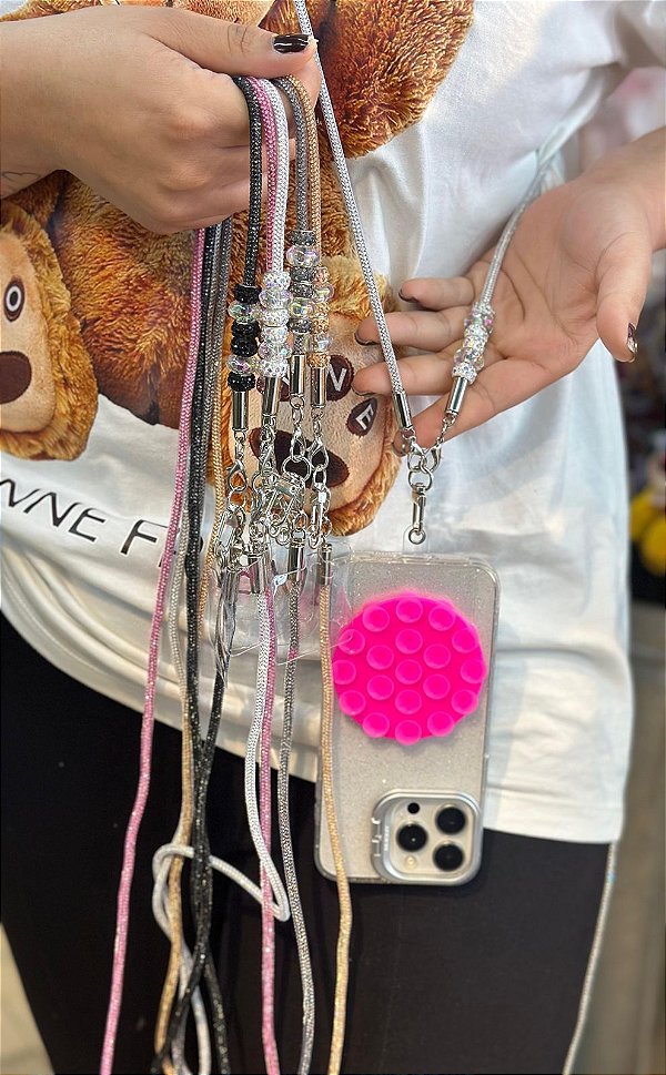 Cordinha Salva celular Strass