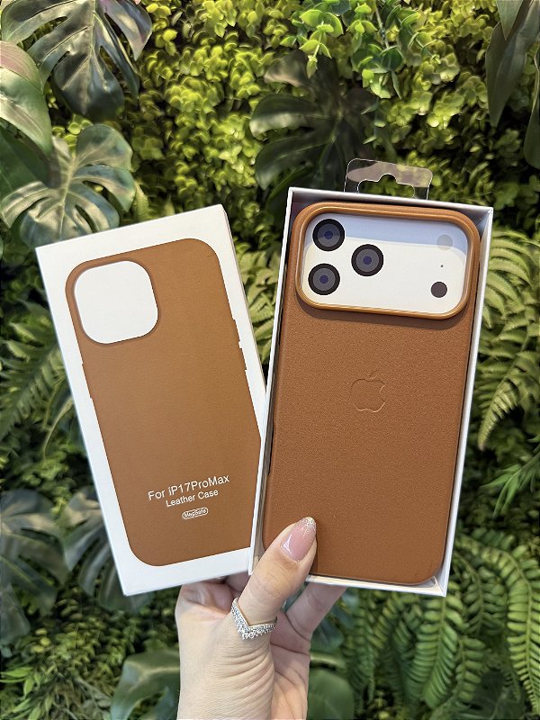 Case couro Apple com MagSafe Marrom