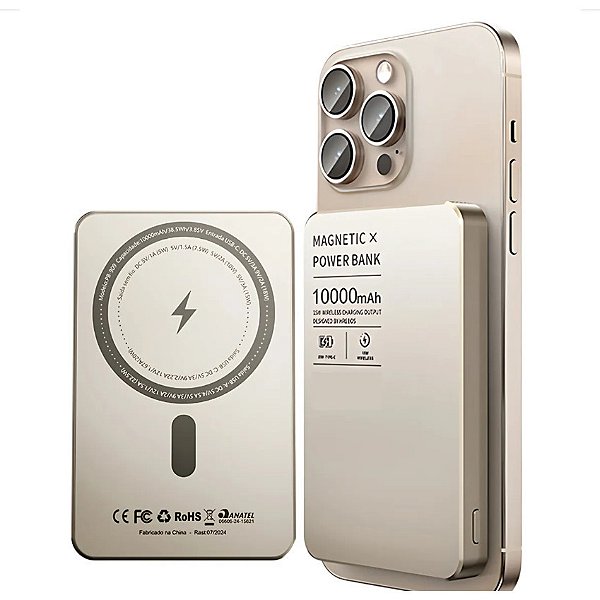 Carregador Portátil 10.000mAh Hrebos Slim Metal 22,5W