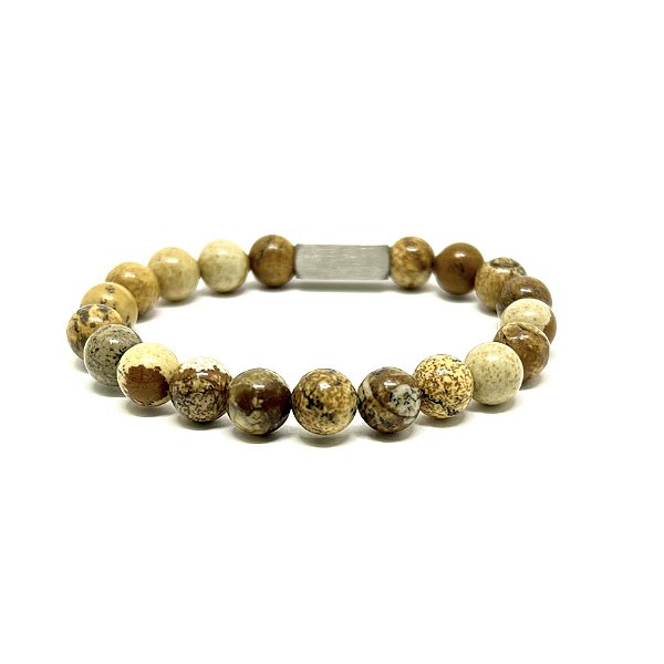 Pulseira Jaspe Madeira 8mm