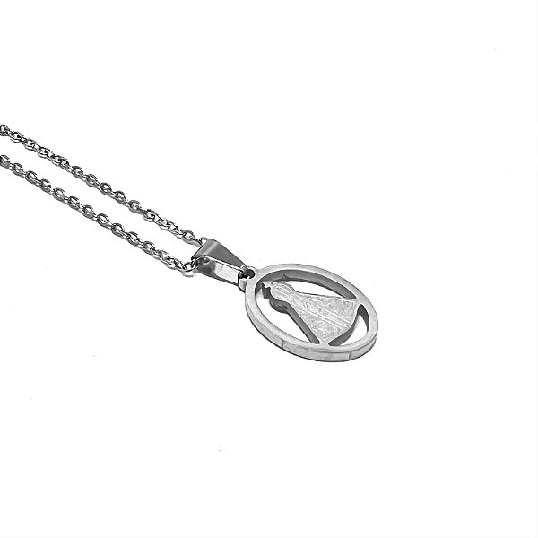 Cordão Nossa Srª Aparecida  P - Aço Inox - 50 cm