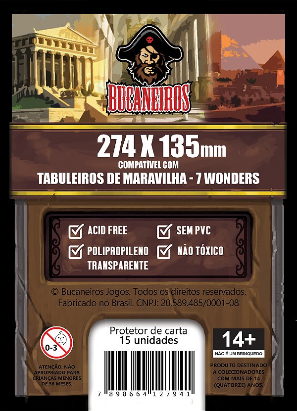 Sleeve Customizado para 7 Wonders - Tabuleiros de Maravilha (274  x  135)
