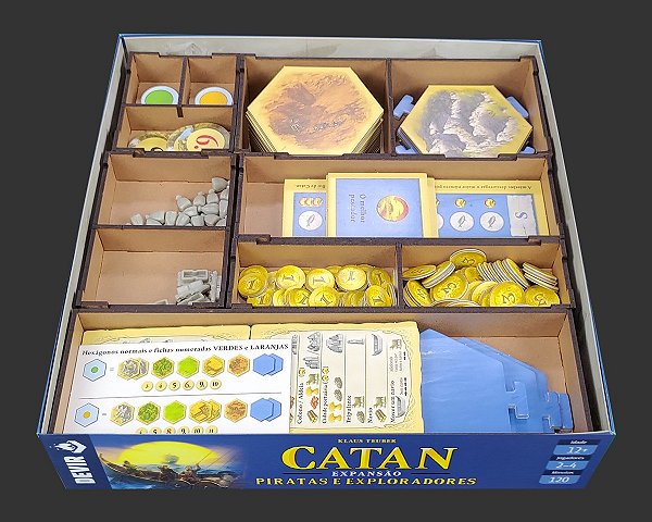 Organizador (INSERT MDF) para Catan: Piratas e Exploradores (Expansão)