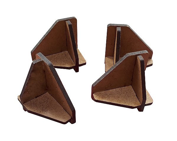 Kit com 48 Cantoneiras em MDF - Tamanho M