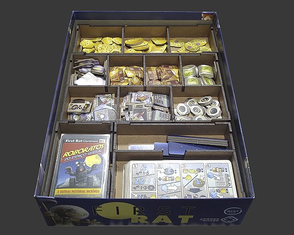 Organizador (INSERT MDF) para First Rat (com Dashboard) + Board Band (Elástico)