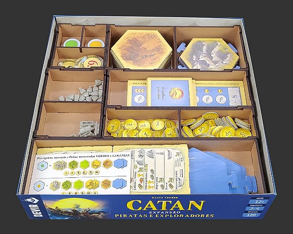 Organizador (SOFT INSERT PARANÁ) para Catan: Piratas e Exploradores (Expansão)