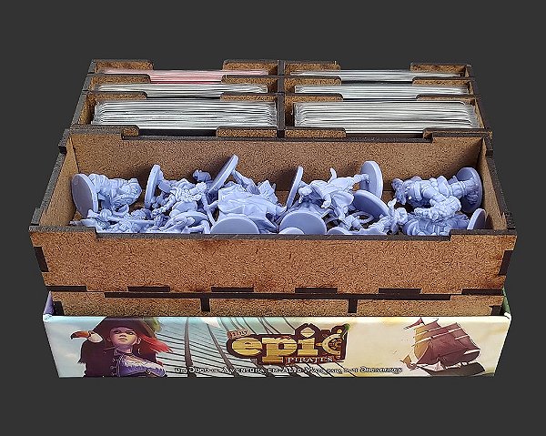 Organizador (SOFT INSERT PARANÁ) para Tiny Epic Dungeons + Expansão com Board Band (Elástico)