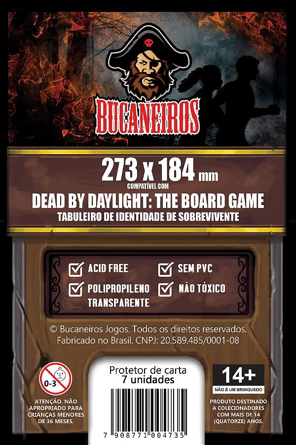 Sleeve Customizado para Dead by Daylight: The Board Game - Tabuleiros de Sobrevivente (273 x 184)