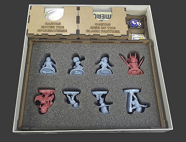 Organizador (INSERT MDF) para Marvel United (Expansões) Black Panther e Spider-Verse