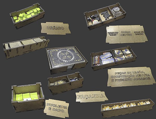 Upgrade Kit para Organizador (INSERT MDF) para Nucleum (Modelo 1 p/ Modelo 2)