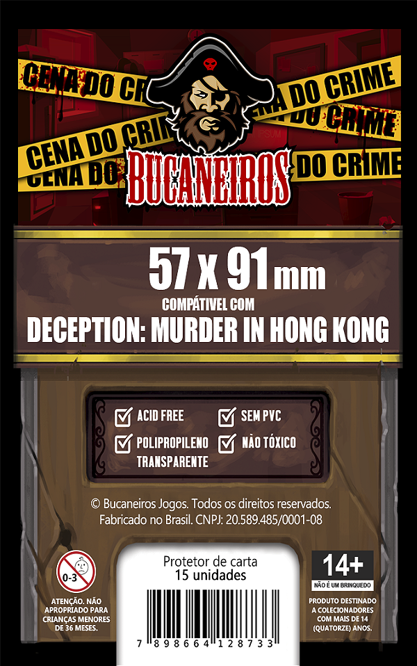 Sleeve Customizado para Deception: Murder in Hong Kong (57 x 91)