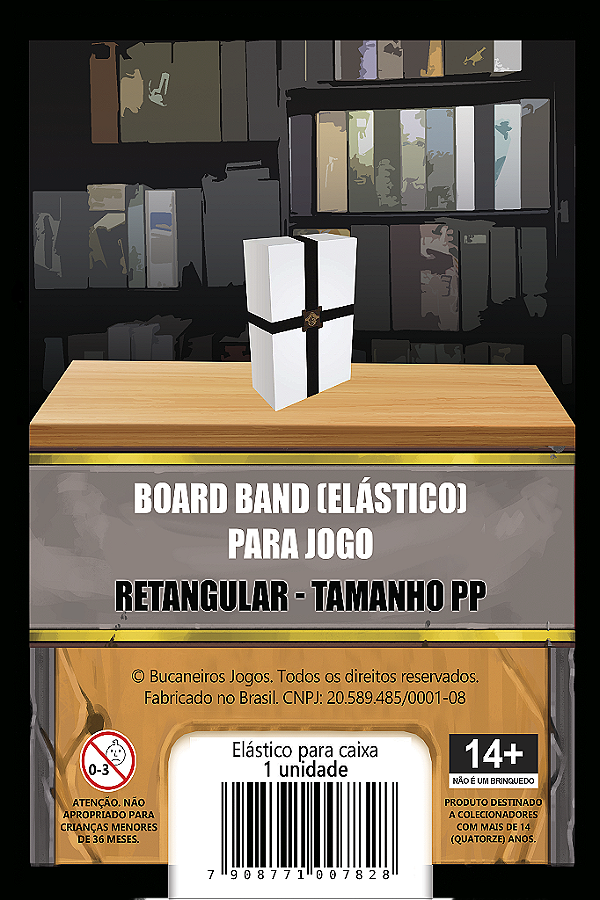 Board Band (Elástico) para Board Games - Caixa Retangular - Tamanho PP