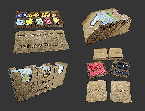 UPGRADE KIT para Organizador (INSERT MDF) para Ark Nova (Modelo 1 p/ Modelo 2)