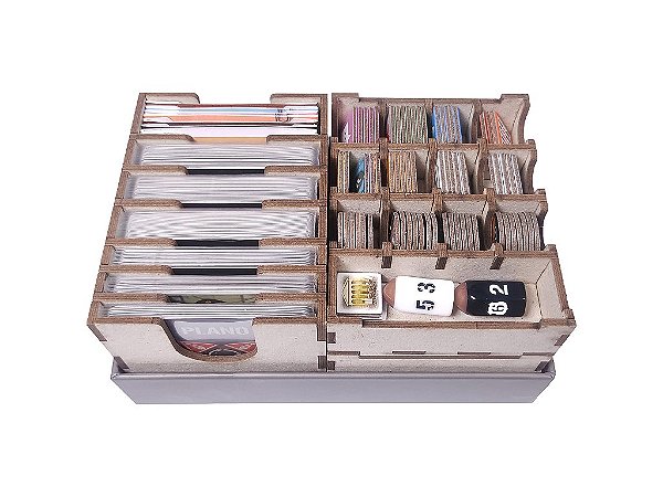 Organizador (SOFT INSERT PARANÁ) para Tiny Epic Crimes + Expansão com Board Band (Elástico)