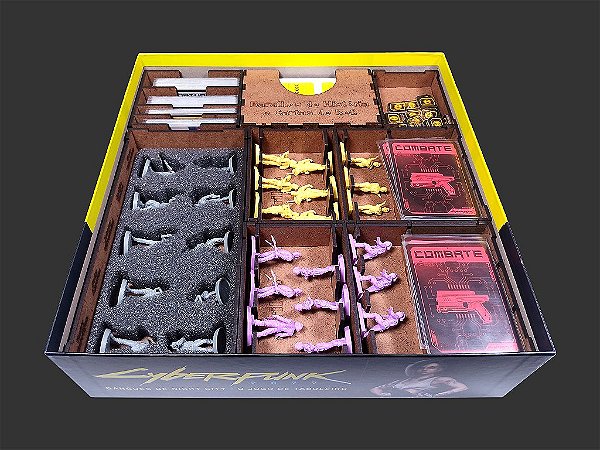 Organizador (INSERT MDF) para Cyberpunk 2077 - Gangues de Night City