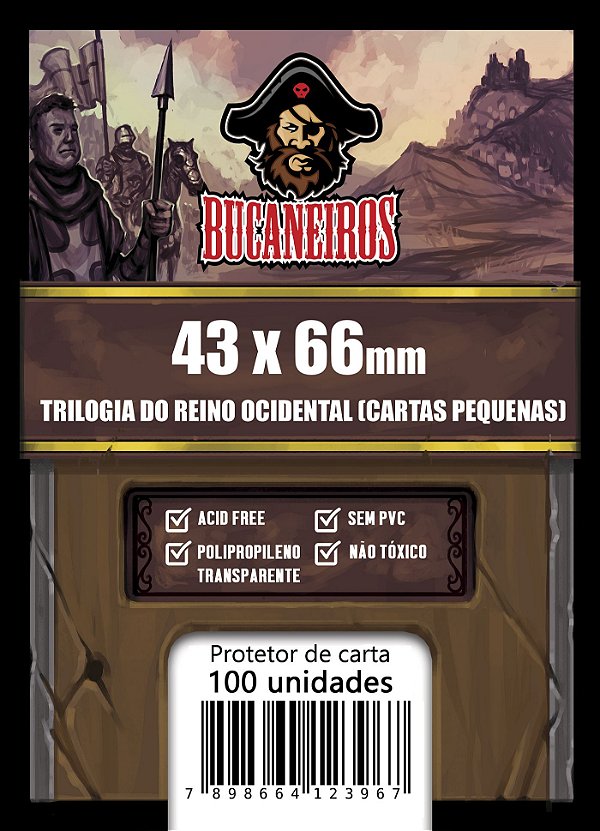 Sleeve Customizado para Trilogia Reino Ocidental - Cartas Pequenas (43x66)