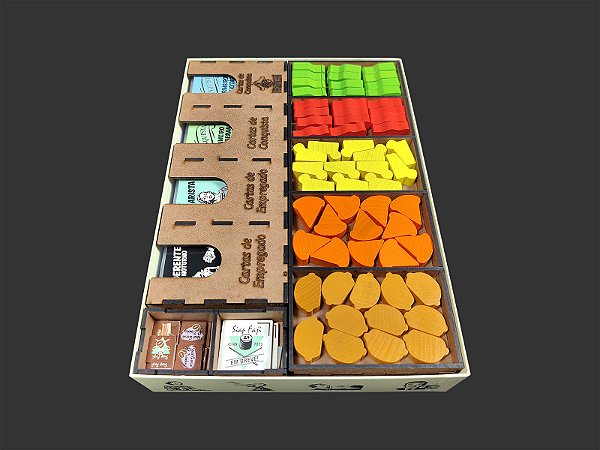 Organizador (INSERT MDF) para Food Chain Magnate: The Ketchup Mechanism & Other Ideas (Nacional)