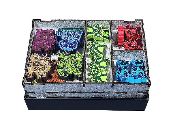 Organizador (SOFT INSERT PARANÁ) para Tiny Epic Cthulhu + Expansão com Board Band (Elástico)