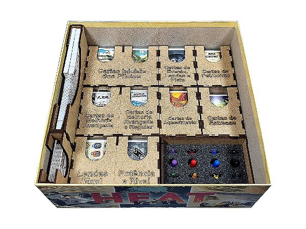 Organizador (INSERT MDF) para Heat: Pedal To Metal (Modelo 2)