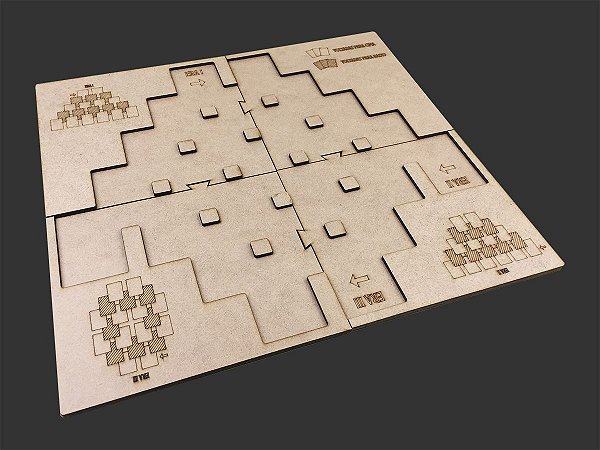 Playmat em MDF para 7 Wonders Duel (Modelo 1) - SEM CASE