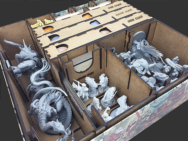 Expansão Daimyo Box do Organizador (INSERT MDF) para Rising Sun
