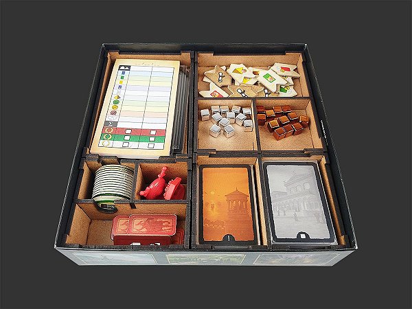 Organizador (INSERT MDF) para 7 Wonders Duel - Modelo 2