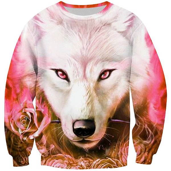 blusa de frio lobo 3d