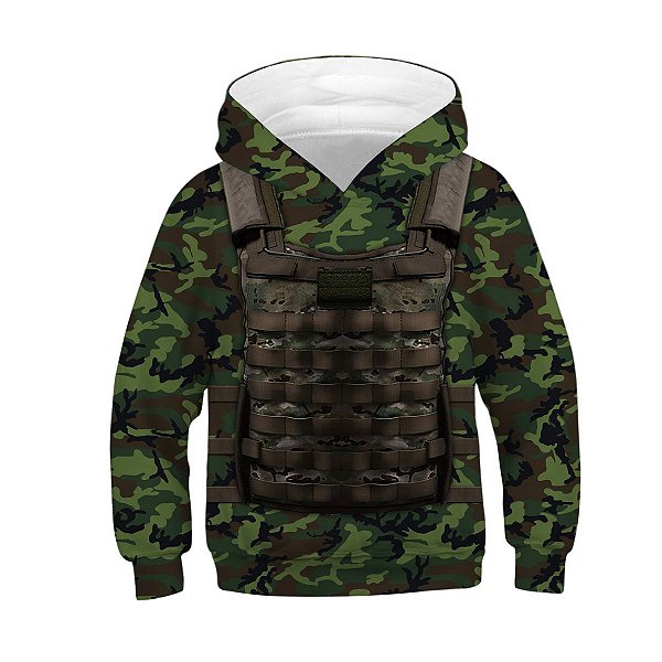 moletom infantil camuflado