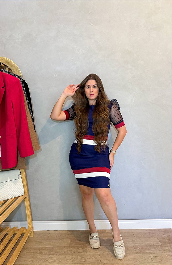 Vestido Tule Nautico