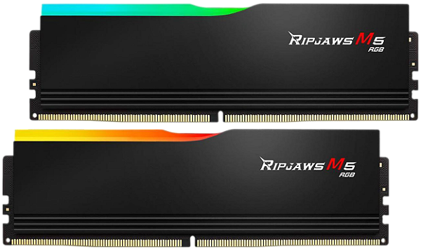 Memória DDR5 32GB 6400mhz CL36 XMP 3.0 G.Skill Ripjaws M5 RGB (2x16GB) F5-6400J3648F16GX2-RM5RK