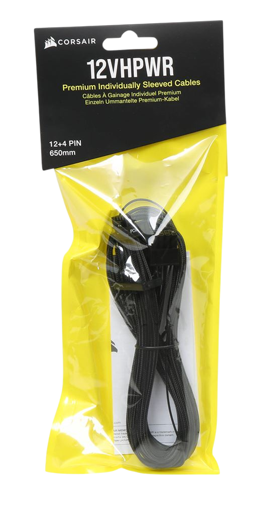 Cabo Corsair Pcie 5.0 12VHPWR 12v-2x6 600w Corsair Premium Sleeved Tipo 4
