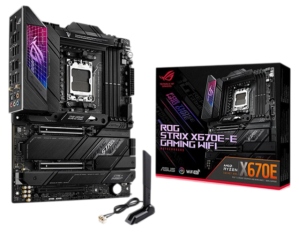 Placa Mãe AMD AM5 Asus ROG Strix X670E-E Gaming Wi-Fi 6E