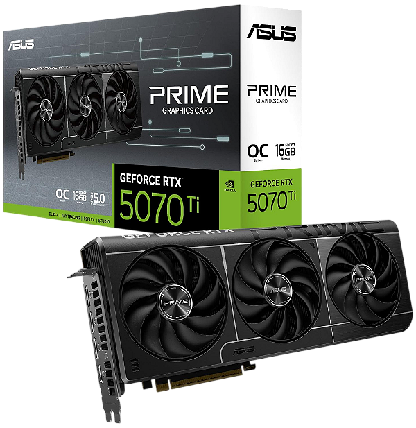 Placa de Vídeo RTX 5070 Ti Asus Prime 16GB GDDR7 256Bits PCI-Express 5.0