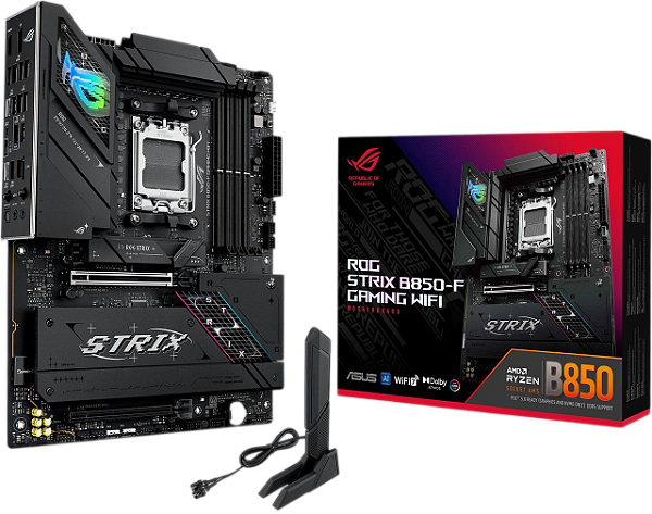 Placa Mãe AMD AM5 Asus ROG Strix B850-F Gaming Wi-Fi 7 + Dolby Atmos - 90MB1J70-M0AAY0