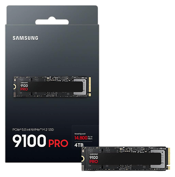 4TB Samsung 9100 PRO 14.800MB/s SSD M.2 NVMe GEN5 PCIe 5.0 MZ VAP4T0B/AM