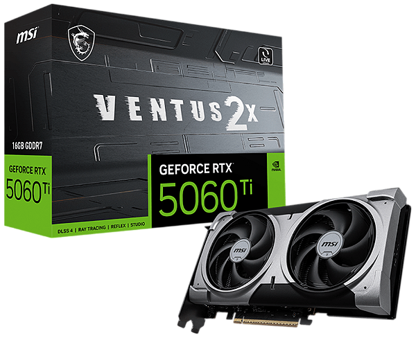 Placa de Vídeo RTX 5060 Ti MSI Ventus 8GB GDDR7 128Bits PCI-Express 5.0