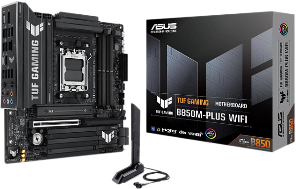 Placa Mãe AMD AM5 Asus TUF Gaming B850M-Plus Wi-FI 6E - 	90MB1IY0-M0AAY0