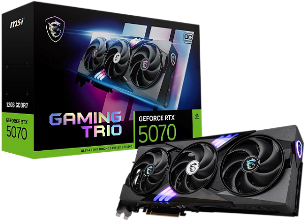 Placa de Vídeo RTX 5070 MSI Gaming Trio OC 12GB GDDR7 192Bits PCI-Express 5.0