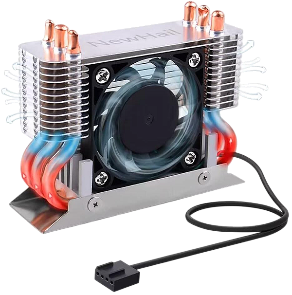 Dissipador Calor Para SSD M.2 Nvme 2280 Com Fan 40mm NewHail Gen5 Gen4